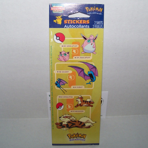 1 Pkg Pokemon Stickers American Greetings StickerTime Nintendo vintage