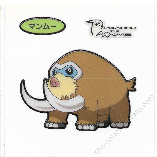Pokemon Mamoswine Pikachu the Movie Pan Sticker Deco Chara Seals