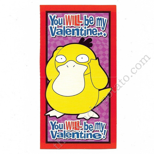 Pokemon Psyduck Valentines Day Card