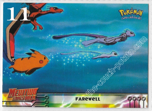 Pokemon Card FAREWELL #39 Mewtwo Strikes Back Blue Logo Pokemon Topps