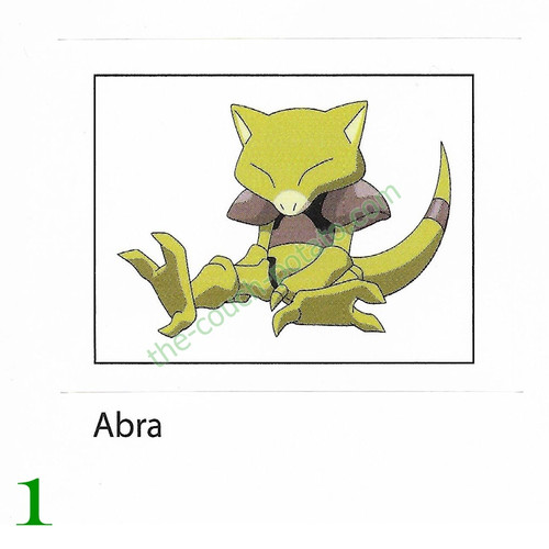 Pokemon Nissui Promo Sticker No.105 Abra Kadabra Alakazam Evolution -#0136