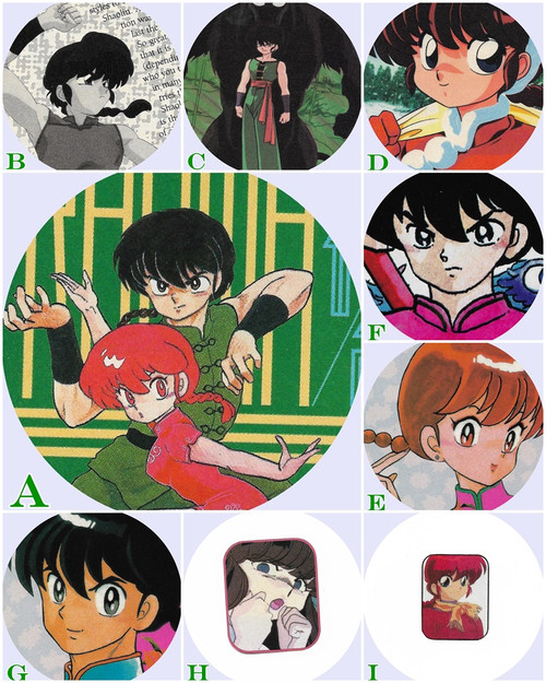 Ranma 1/2 - Custom Buttons & Key Chains