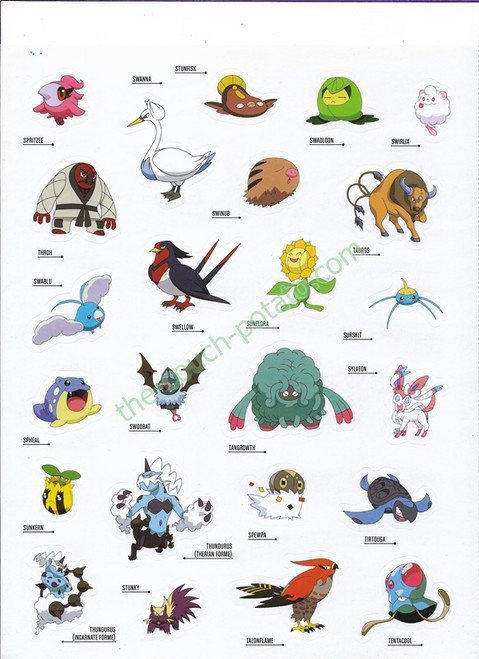 Pokemon Kanto to Kalos Stickers 