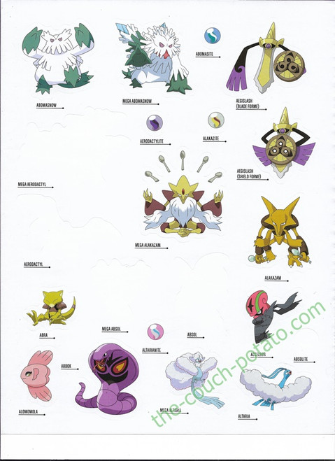 Pokemon Kanto to Kalos Stickers 