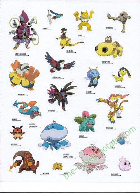 Pokemon Kanto to Kalos Stickers