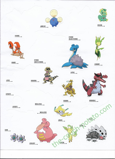 Pokemon Kanto to Kalos Stickers 