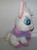 Neopets Cybunny Baby White and poka dots plush stuffed toy
