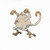 Pokemon Mankey small sticker 5206-056