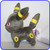 Pokemon Umbreon Plush Keychain Pokemon Center I Love Eevee