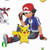 Pokemon Kalos Stickers Ash Pikachu
