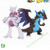 Pokemon Kalos Stickers Mega Charizard X Mega Mewtwo X

