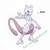 Pokemon Regional Pass Sticker Mewtwo