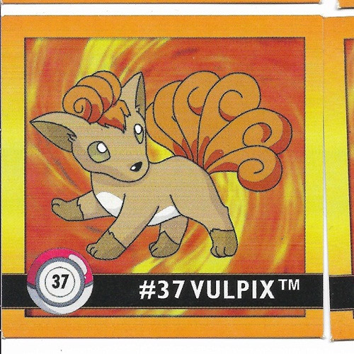 Pokemon Square Sticker Vulpix