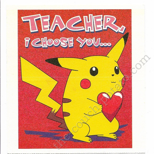 Pokemon Pikachu Valentines Day Card