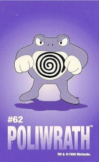 Pokemon Poliwrath Sandylion Sticker Card