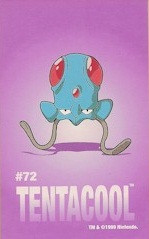 Pokemon Tentacool Sandylion Sticker Card