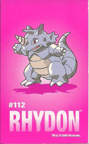 Pokemon Rhydon Sandylion Sticker Card Pokemon Rhydon Sandylion Sticker Card
