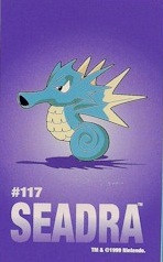 Pokemon Seadra Sandylion Sticker Card