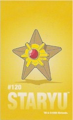 Pokemon Staryu Sandylion Sticker Card