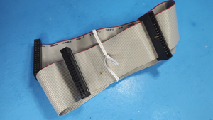 28" 34-Pin Female to 34-Pin Male Socket & Female Dual Floppy Drive Ribbon Cable