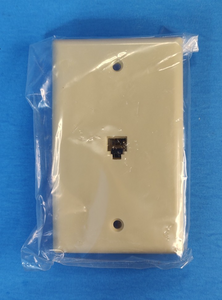 Ivory RJ11 6P4C 4-Wire Telephone Modular Jack Wall Plate Cover w/Screw Terminals Ivory RJ11 6P4C 4-Wire Telephone Modular Jack Wall Plate Cover w/Screw Terminals