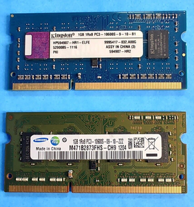 2GB (2x1GB) 1Rx8 PC3-10600S-9-10 DDR3-1333 Laptop RAM Memory for HP 639738-001