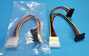 Lot of 2 x 6in/7" 4-Pin LP4 Molex to Dual/2x SATA Drive Power Y Splitter Adapter Lot of 2 x 6in/7" 4-Pin LP4 Molex to Dual/2x SATA Drive Power Y Splitter Adapter