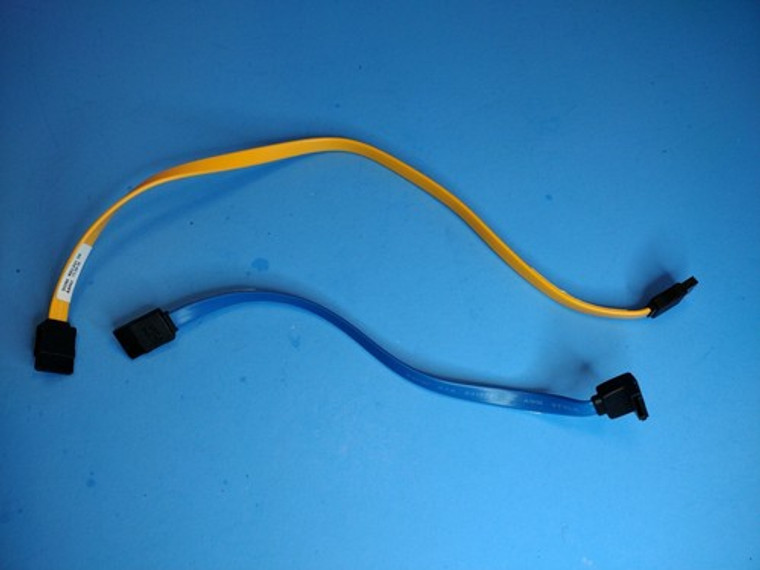 Lot of 2 Dell 8in/15in SATA HDD Hard Drive Optical DVD Drive Cables Blue/Orange