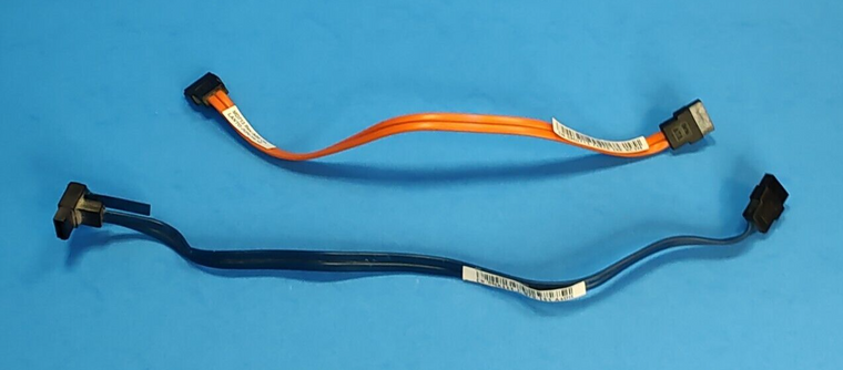 Lot of 2 Dell Optiplex 360 380 580 760 780 9in/10in Orange/Blue SATA Cable MD713
