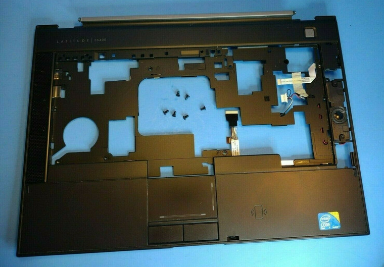 Dell Latitude E6400 Touchpad Buttons Palmrest Top Cover w/Speakers Screws G895P