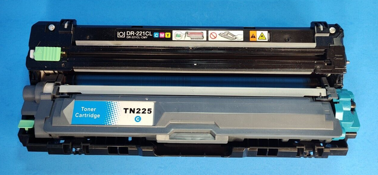 DR-221CL-CMY Drum + TN225-C Toner Cartridge for Brother HL-3170CDW MFC-9130CW