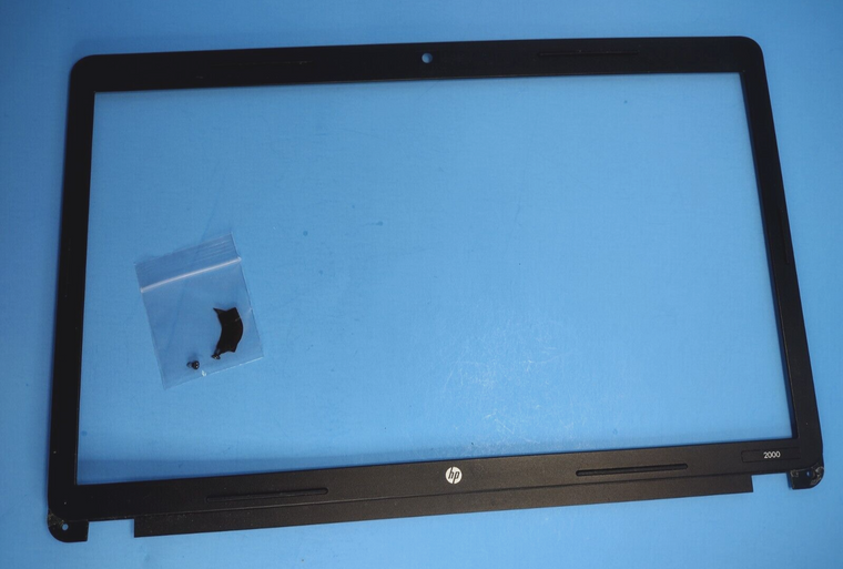 HP 2000 Laptop LCD Display w/Webcam Front Bezel Cover Frame & Screws 646115-001