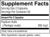 Psyllium Hulls (100 caps)