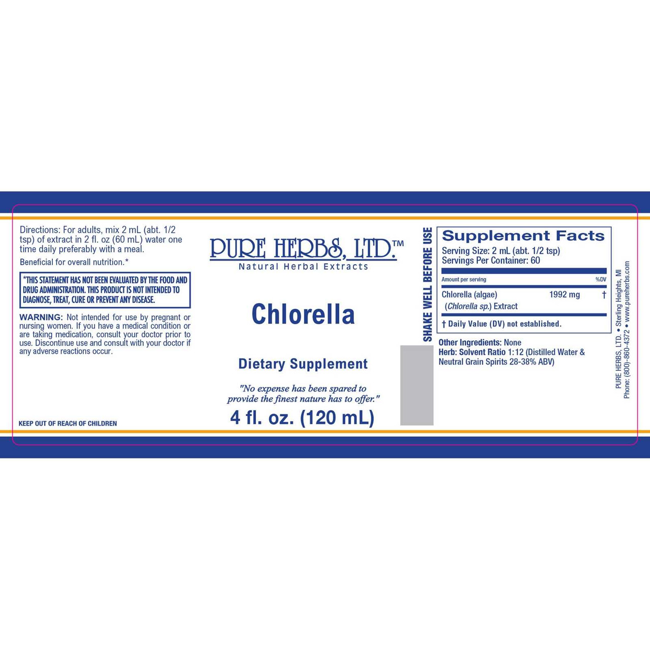 Pure Herbs, Ltd. Chlorella (4 oz.)