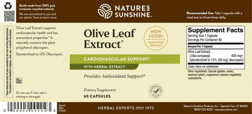 Olive Leaf Extract Concentrate (60 caps)