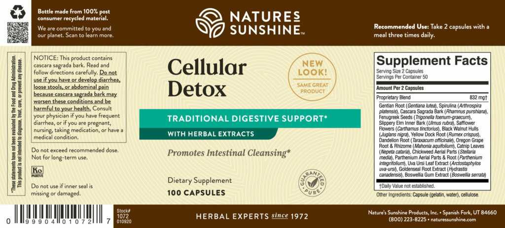 Cellular Detox (formerly All Cell Detox) (100 caps)