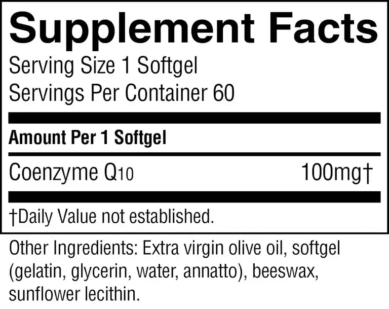 CoQ10 (100 mg) (60 Softgel Caps)
