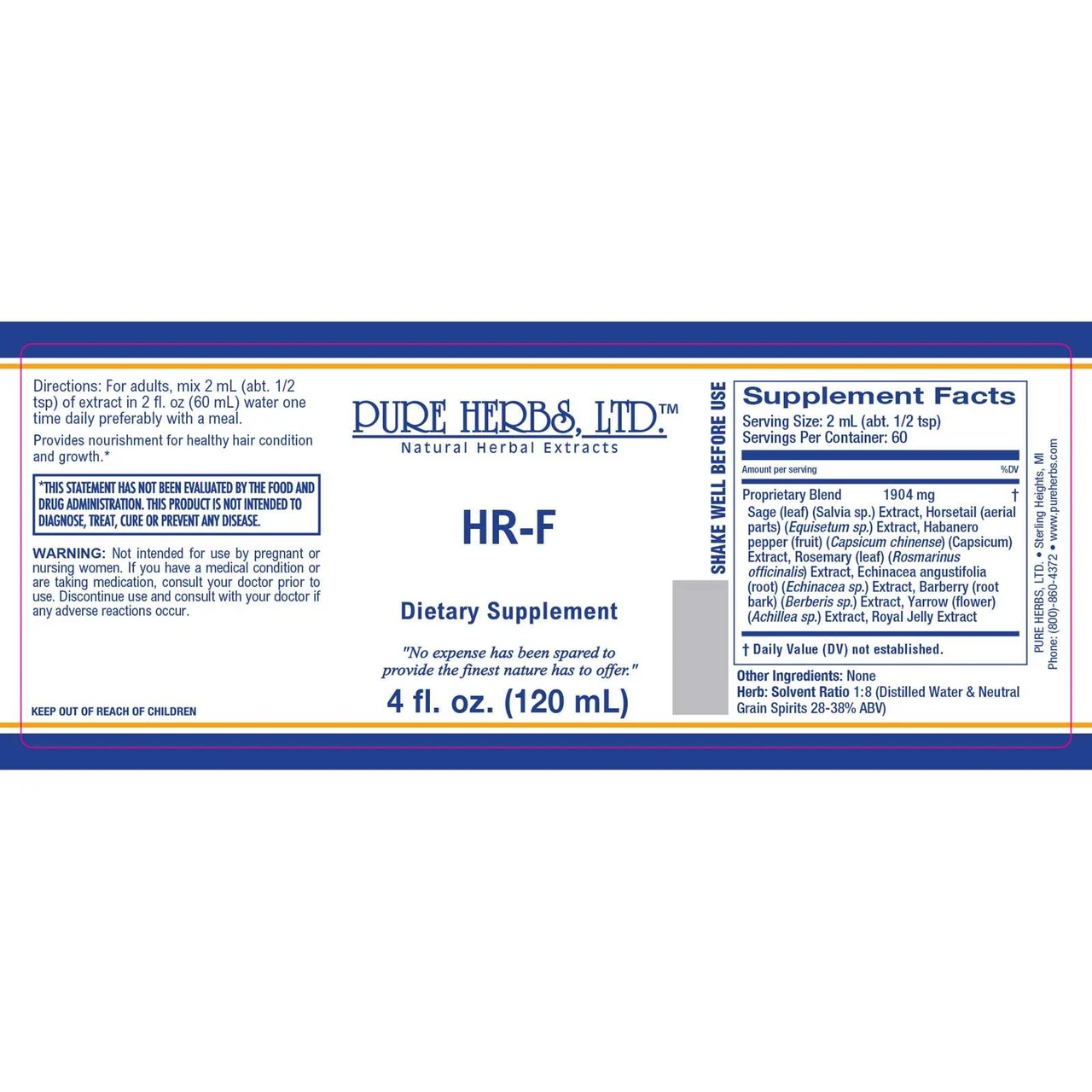 Pure Herbs, Ltd. HR-F (4 oz.)