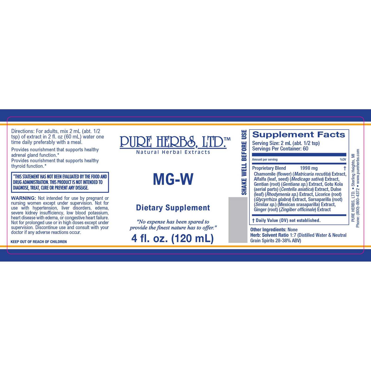 Pure Herbs, Ltd. MG-W (4 oz.)