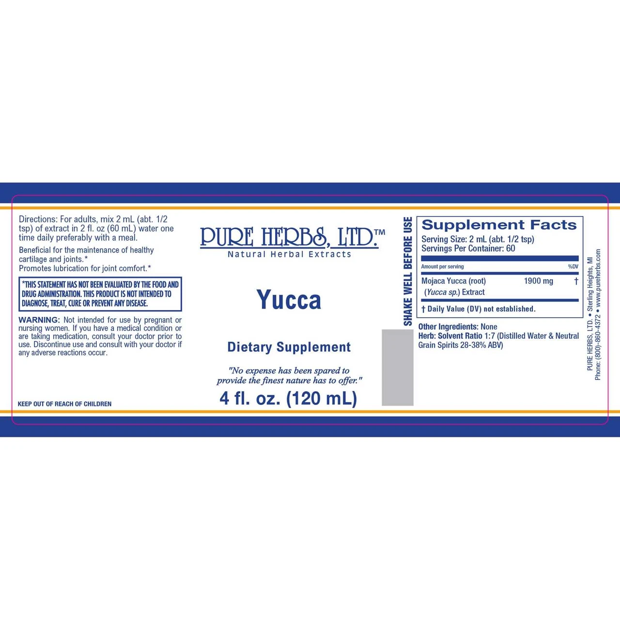 Pure Herbs, Ltd. Yucca (4 oz.)