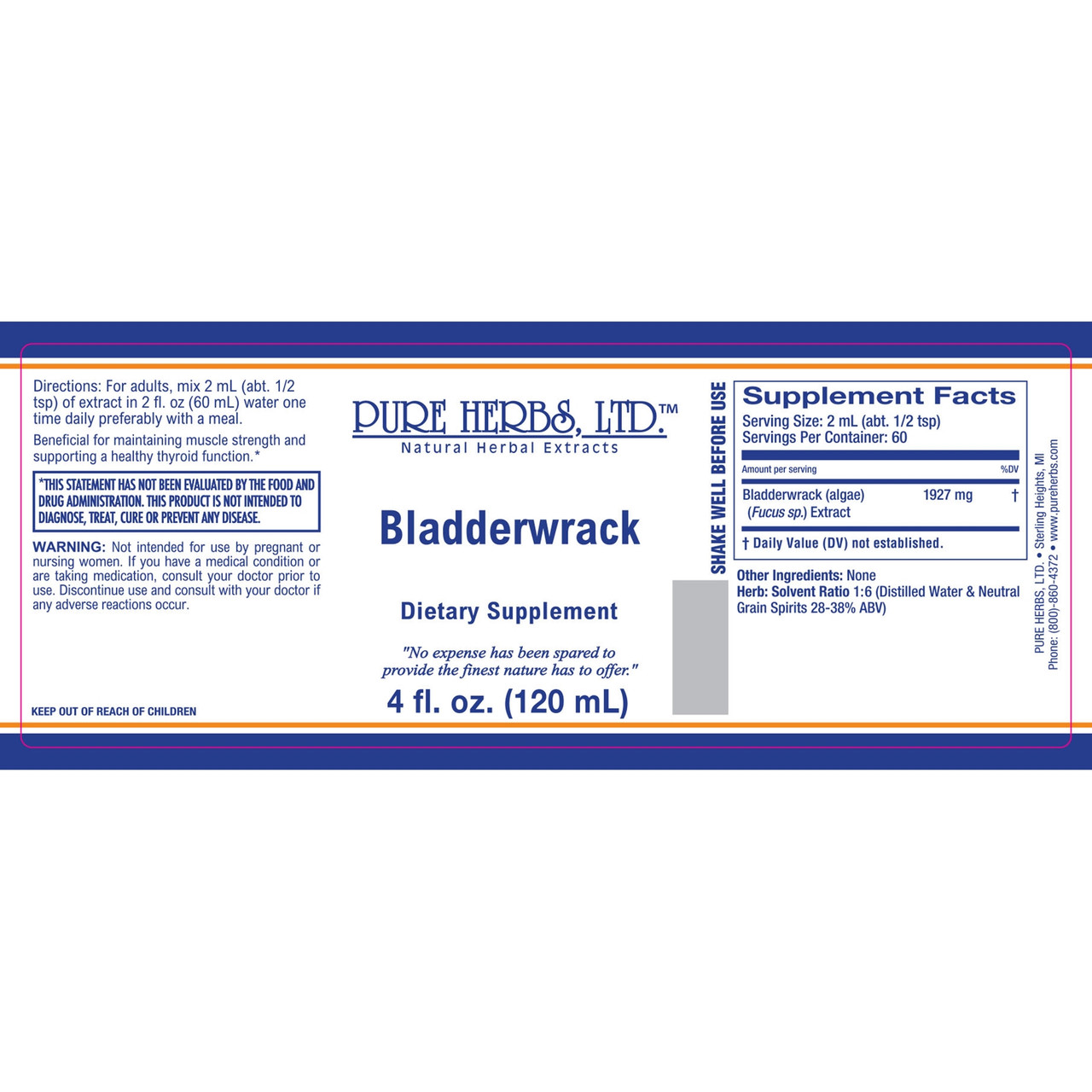 Pure Herbs, Ltd.  Bladderwrack (4 oz.)