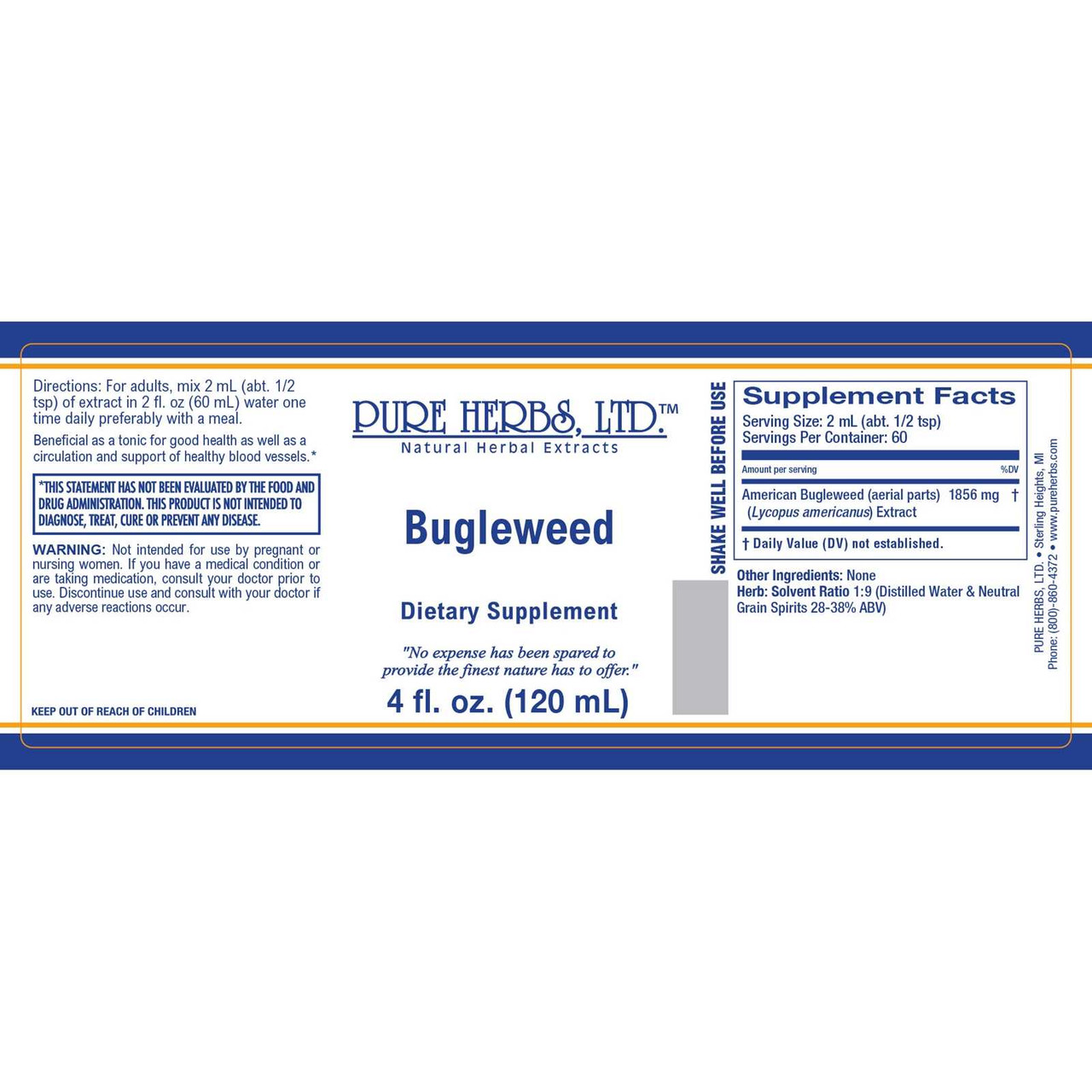 Pure Herbs, Ltd. Bugleweed (4 oz.)