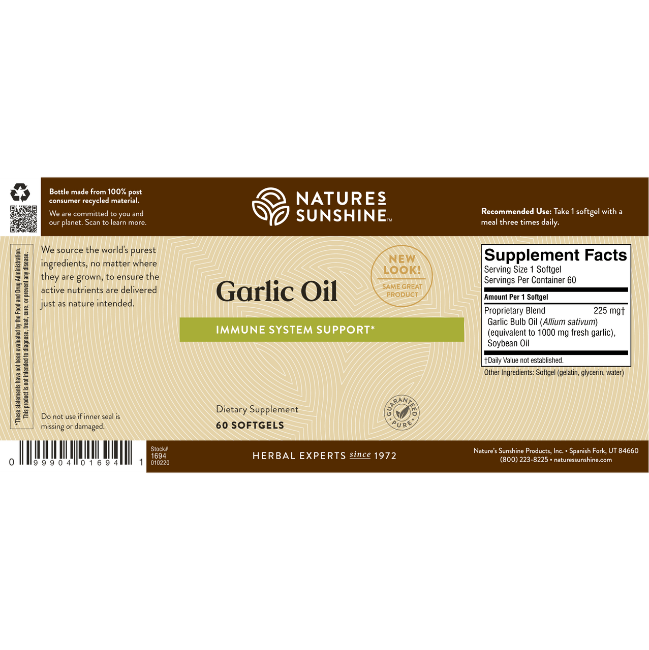 Garlic Oil (60 softgel caps)