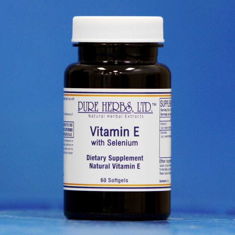 Pure Herbs, Ltd. Vitamin E with Selenium (60 softgels)