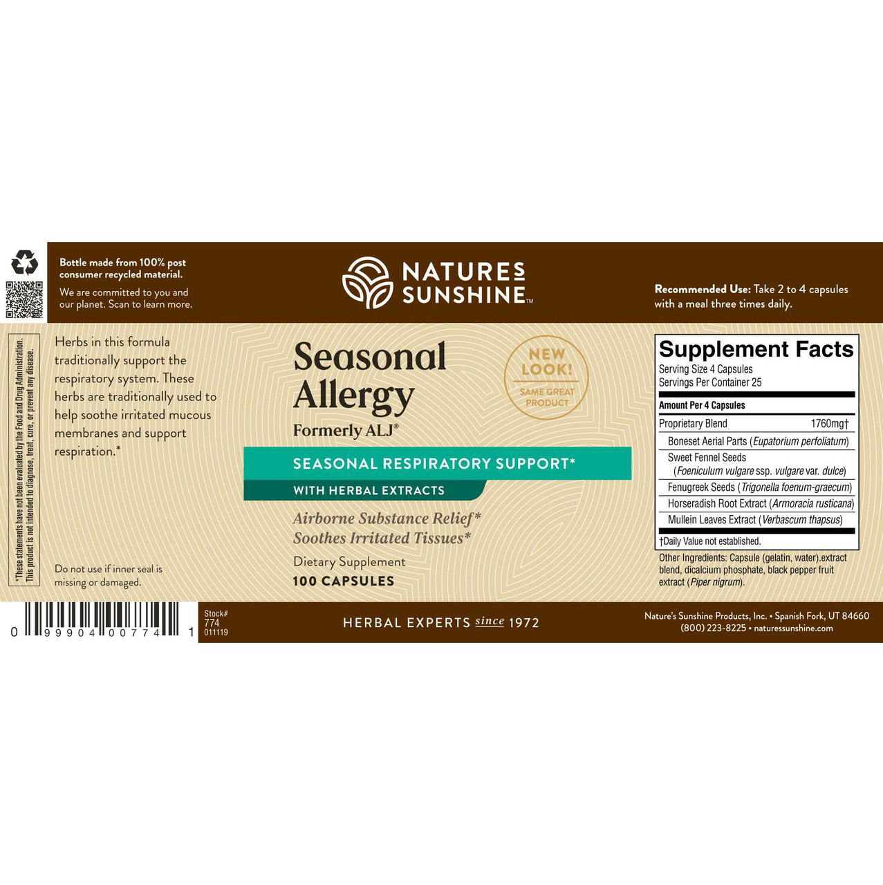 Seasonal Allergy, Formerly ALJ® Capsules or Liquid