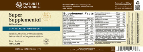 Super Supplemental Vitamin & Mineral (without Iron) (120 tablets)