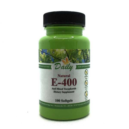 Daily Manufacturing Vitamin E 400 IU (100 softgels)