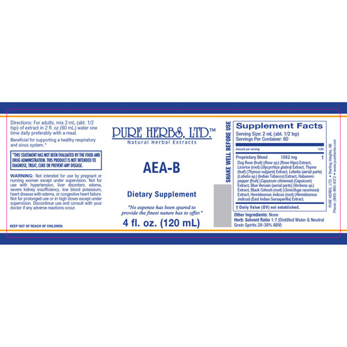 Pure Herbs, Ltd.  AEA-B (4 oz.)
