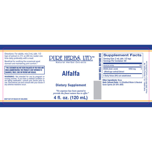 Pure Herbs, Ltd.  Alfalfa (4 oz.)