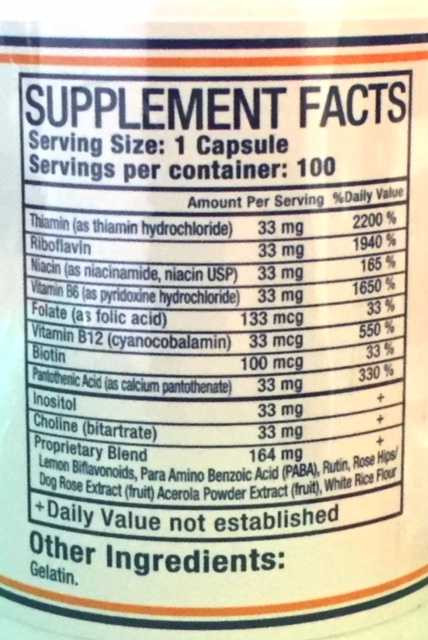 Pure Herbs, Ltd. Vitamin B Capsules (100 caps)